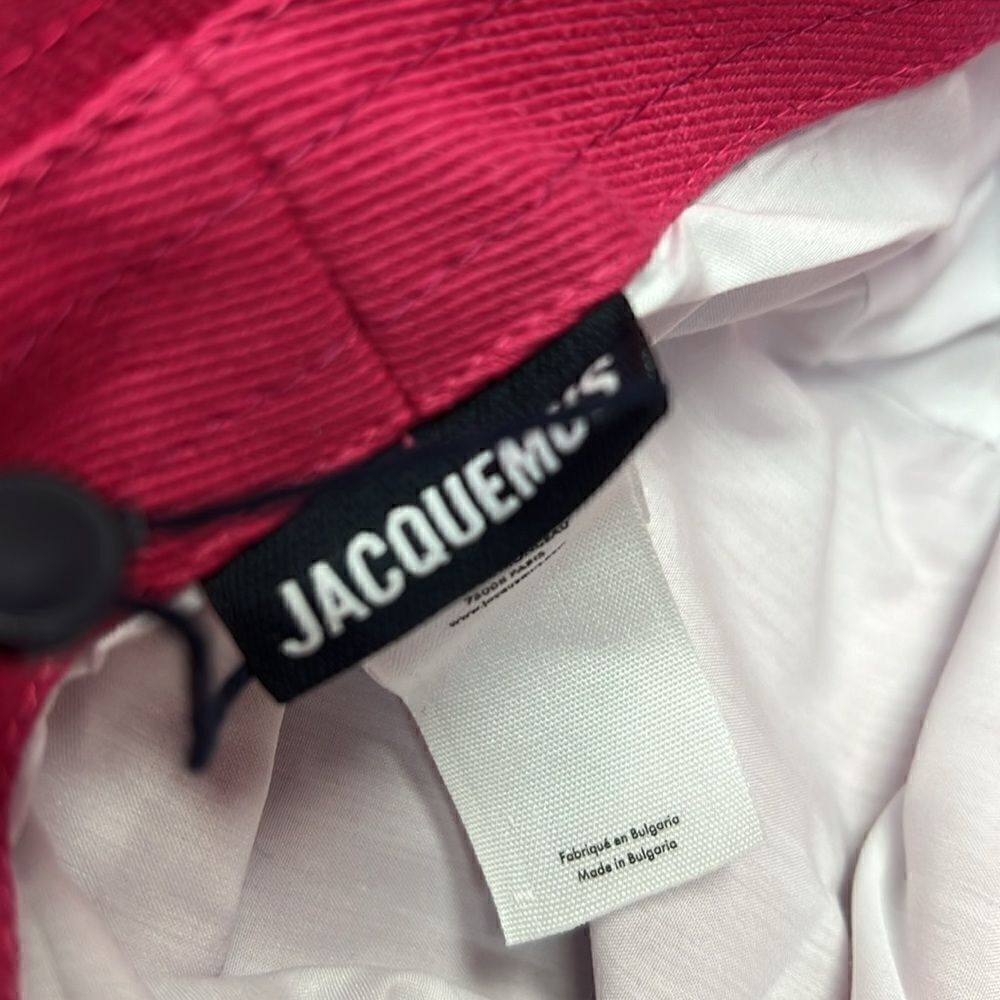 NEW With Tags Jacquemus Bucket Hat Bright Pink - With Dust bag Authentic Size 58 - Picture 6 of 7